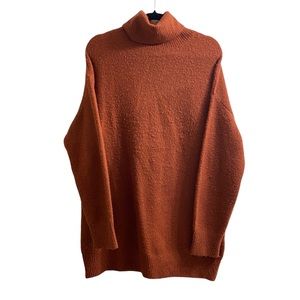Simons - twik Rust Plush-Knit Turtleneck Sweater